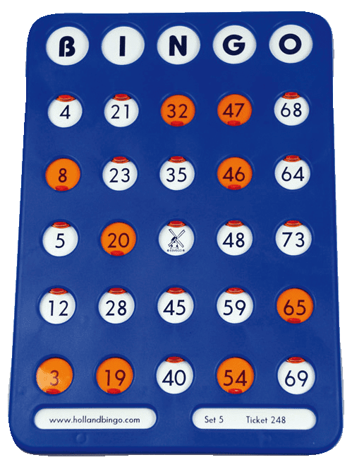 Bingo plastic card with sliders - Rolf Education